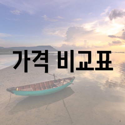 가격 비교표