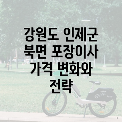 강원도 인제군 북면 포장이사 가격 변화와 전략