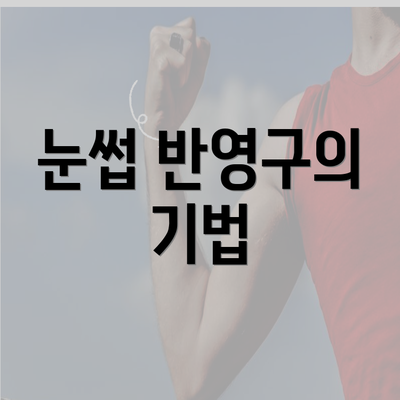 눈썹 반영구의 기법