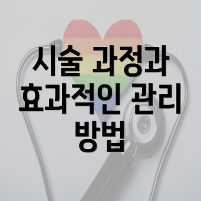 시술 과정과 효과적인 관리 방법