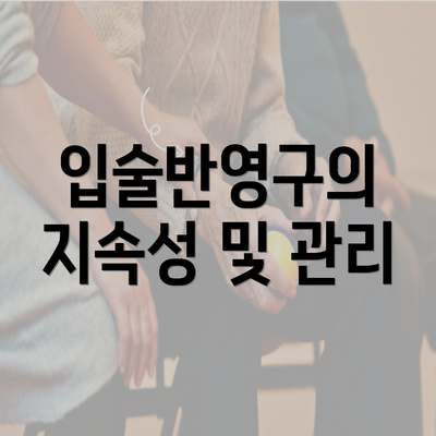 입술반영구의 지속성 및 관리