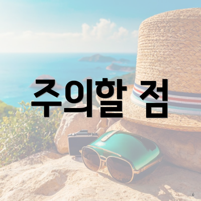 주의할 점