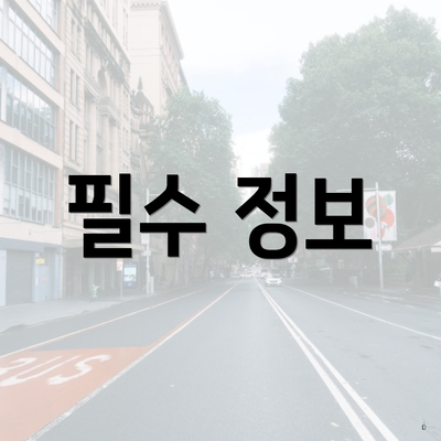 필수 정보