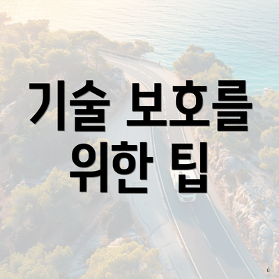 기술 보호를 위한 팁