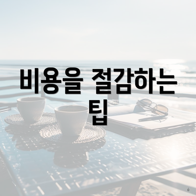 비용을 절감하는 팁