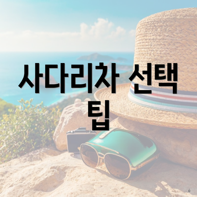 사다리차 선택 팁