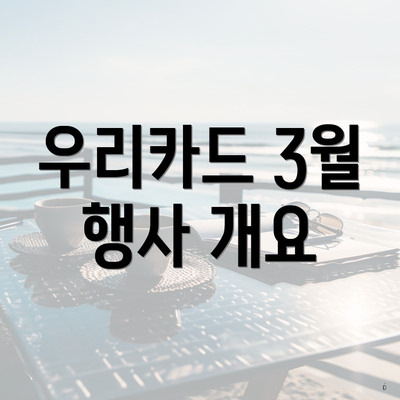 우리카드 3월 행사 개요