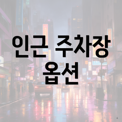 인근 주차장 옵션