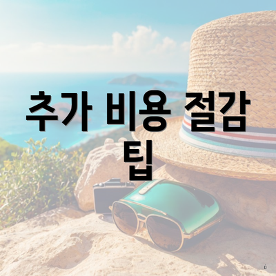 추가 비용 절감 팁