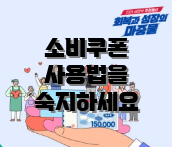 소비쿠폰 사용법을 숙지하세요