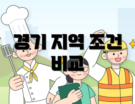 경기 지역 조건 비교