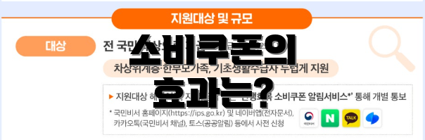 소비쿠폰의 효과는?