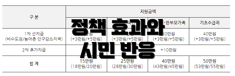 정책 효과와 시민 반응