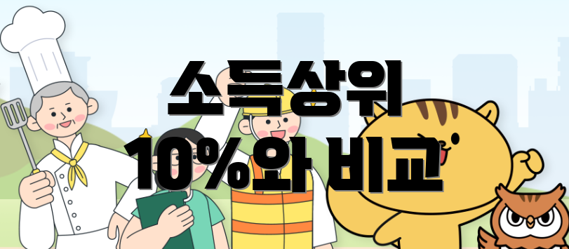 소득상위 10%와 비교