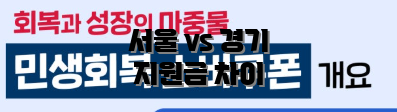 서울 vs 경기 지원금 차이