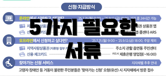 5가지 필요한 서류