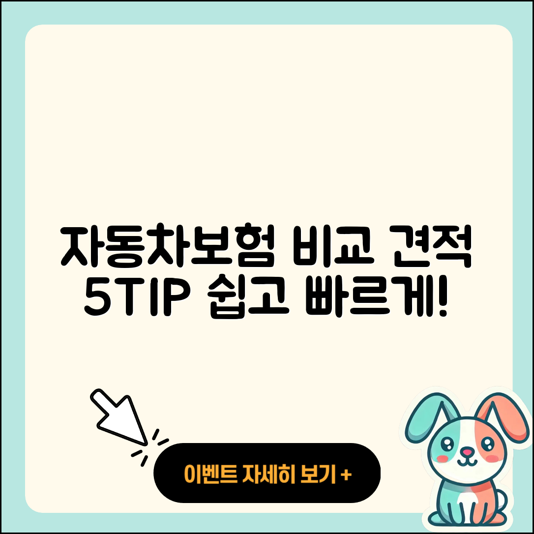 자동차보험 비교견적 쉽게 아는 5가지 팁