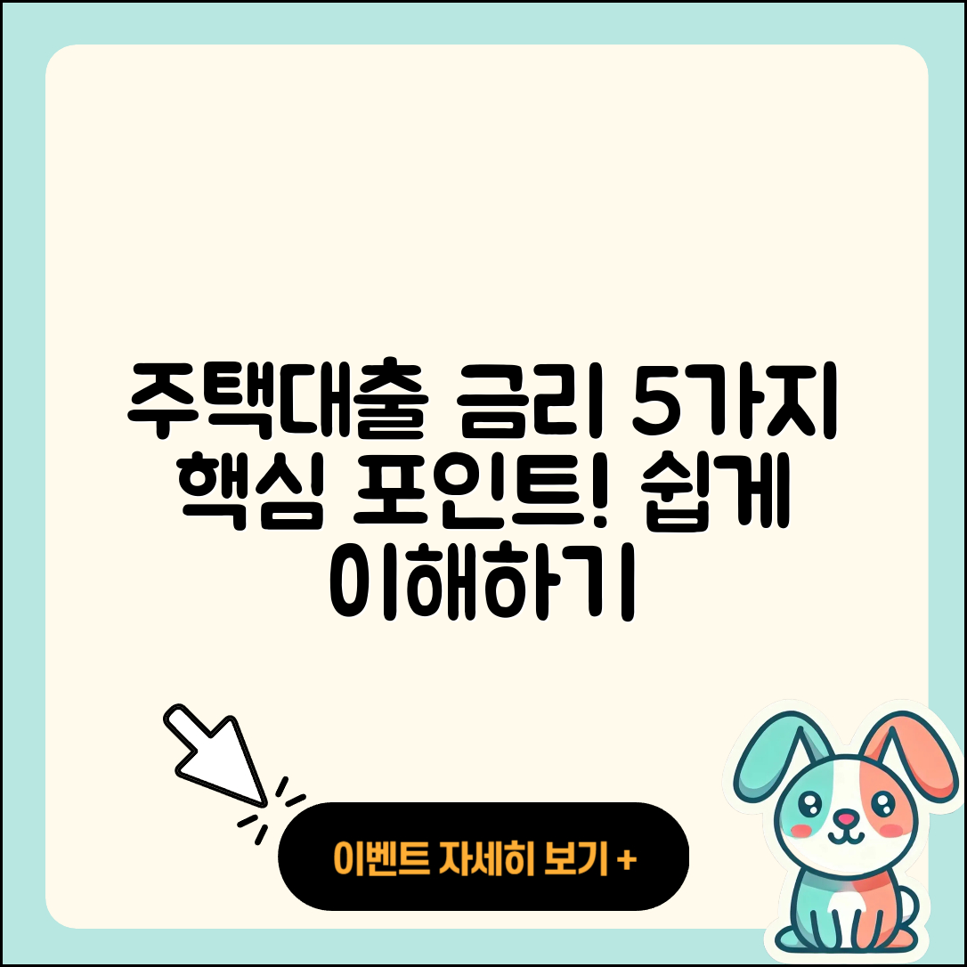 주택대출금리 쉽게 이해하는 5가지 포인트