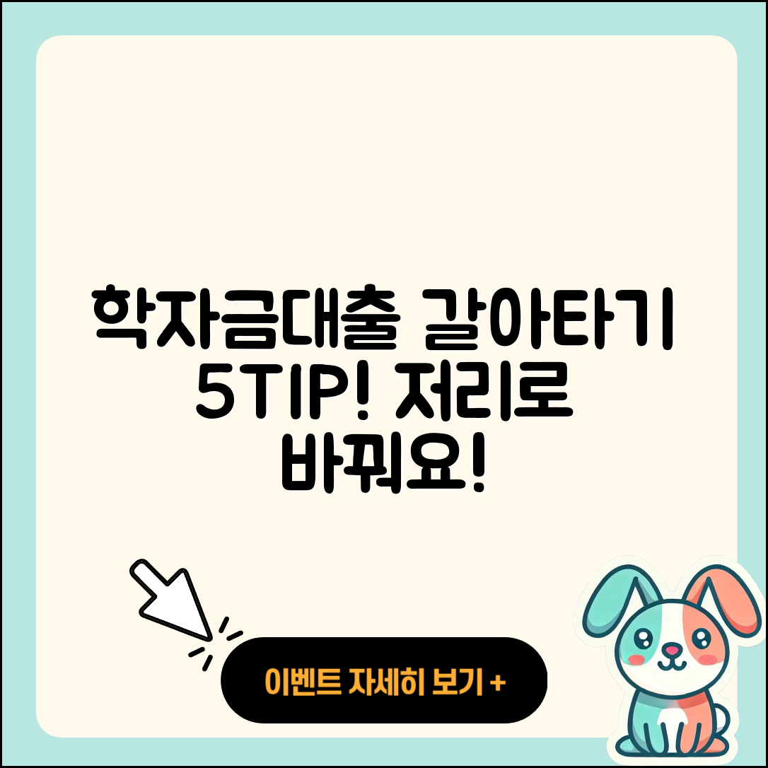 학자금대출 갈아타기 5가지 팁